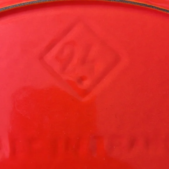 Le Creuset Au Gratin Pan Cast Iron Enamel Vintage #24 Flame Orange